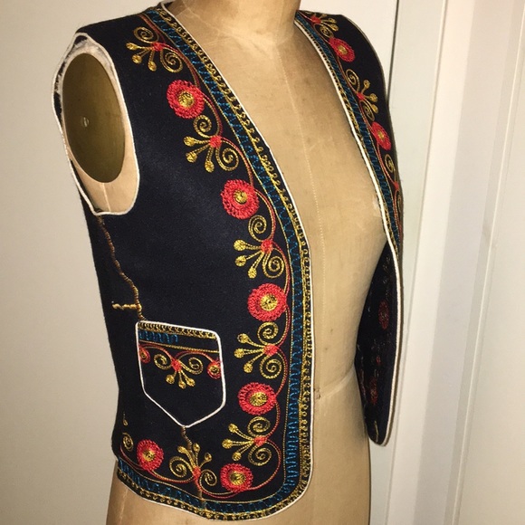 Vintage 1970’s Turkish Hand Embroidered Soutache Vest - Picture 7 of 16